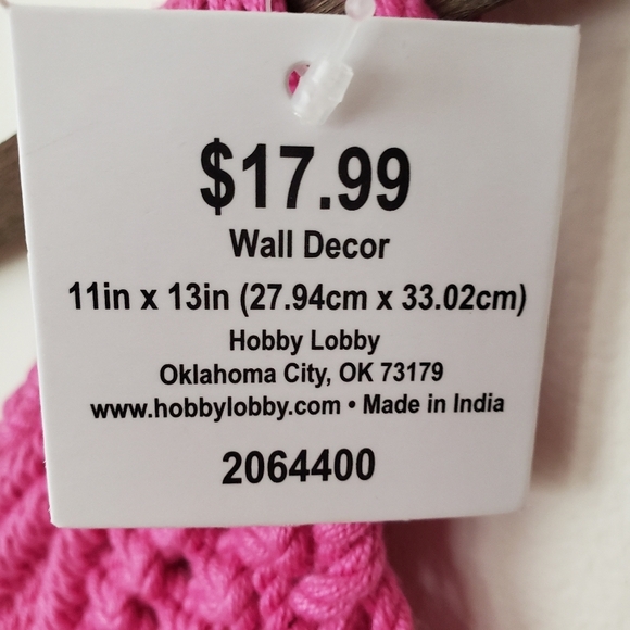 Pink Macrame Fringe Tassel Wall Decor - Picture 5 of 5
